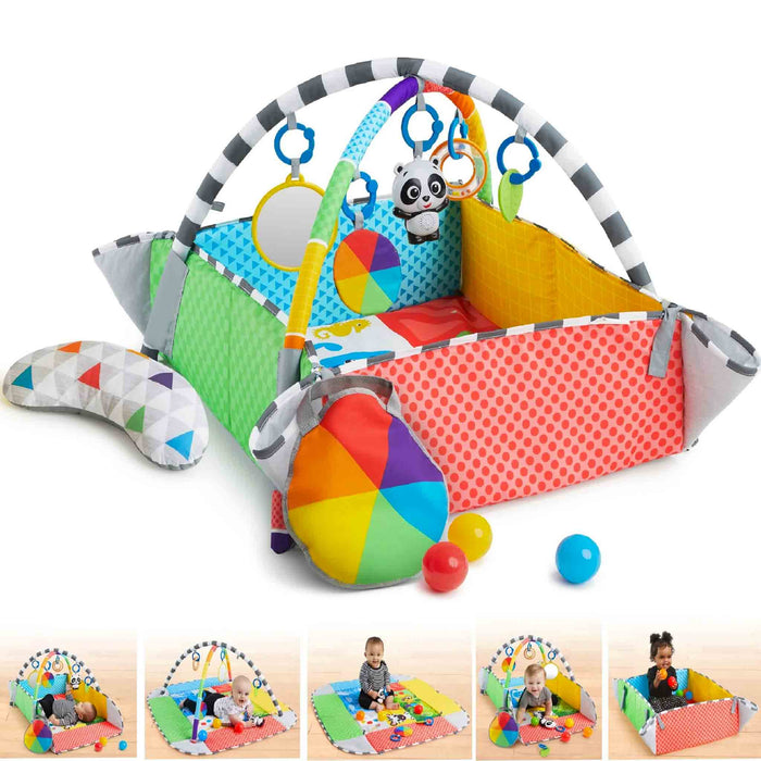 Palestrina COLOR Baby Einstein 5-in-1 ACTIVITY GYM & BALL con Bordi, Archi e Palline