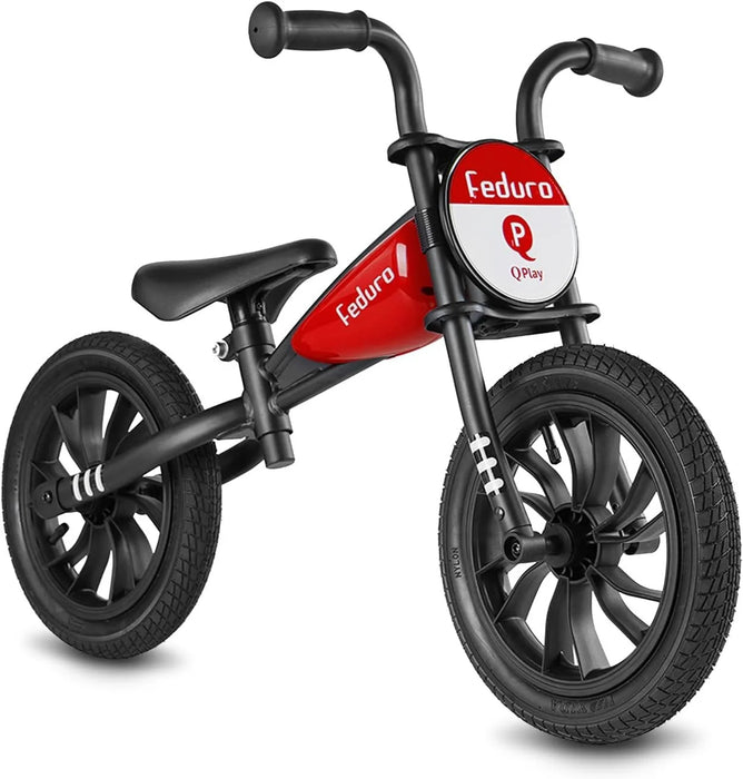 QPLAY Bici per bambini dai 3 ai 6 anni, bici a spinta da 30,5 cm, senza pedale, con sedile regolabile, idea regalo giocattolo