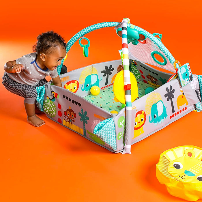 Palestrina Play Place Lion 5-in-1 ACTIVITY GYM & BALL con Bordi, Archi e Palline