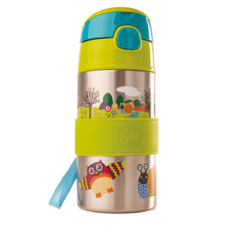 Borraccia STAINLESS BOTTLE ACCIAIO Oops con cannuccia