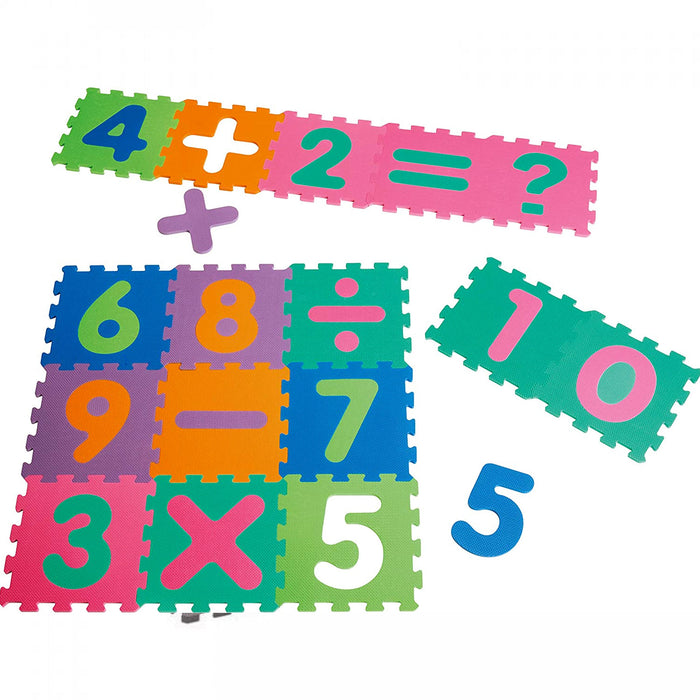 Tappetone PUZZLE Foam con Numeri e Operazioni COLOR 16 pz