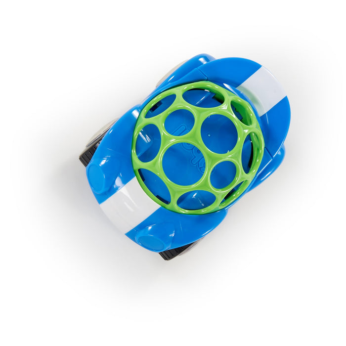 Bright Starts Oball Easy Grasp Rattle & Roll Giocattolo sportivo per auto BPA-Free per bambini che gattonano, 1 confezione, a partire dai 3 mesi, blu/verde