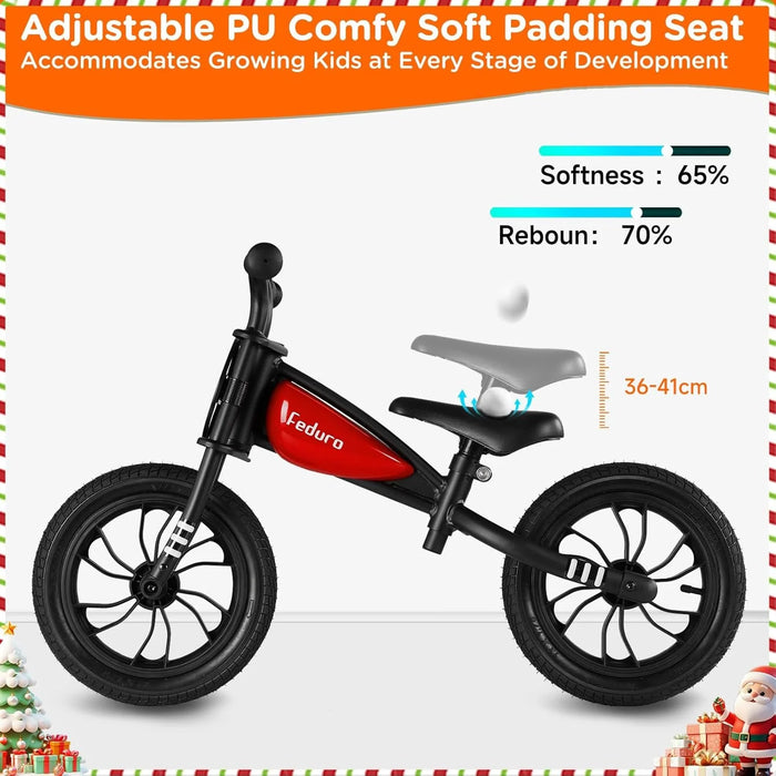 QPLAY Bici per bambini  dai 3 ai 6 anni, bici a spinta da 30,5 cm, senza pedale, con sedile regolabile, idea regalo giocattolo
