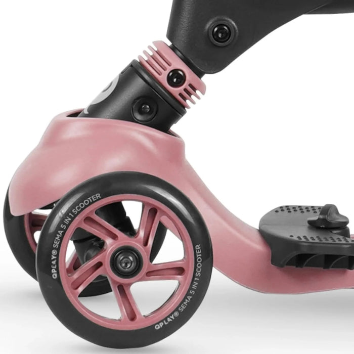 Qplay SEMA Monopattino 3 in 1 per bambini, Monopattino evolutivo, Modalità a spinta del genitore, Manubrio Regolabile, Ruote in Gomma, Freno Posteriore, 36-72 Mesi