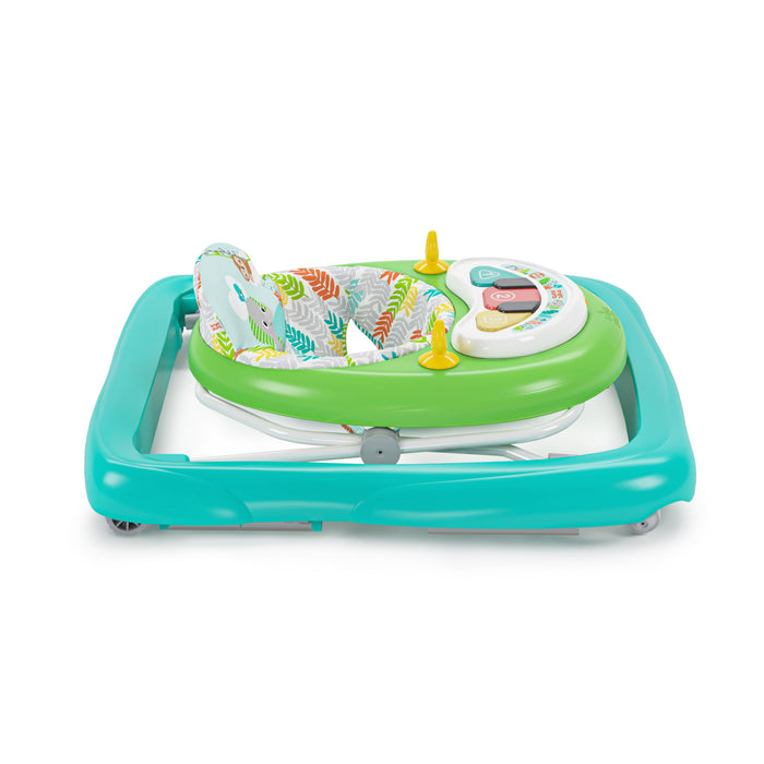 Bright Starts, Girello Pieghevole per Bambini, Primi Passi, Giggling Safari, Divertente e Colorato Abaco, Regolabile in Altezza, Sedile Rimovibile, Lavabile in Lavatrice, a Partire da 6 Mesi+