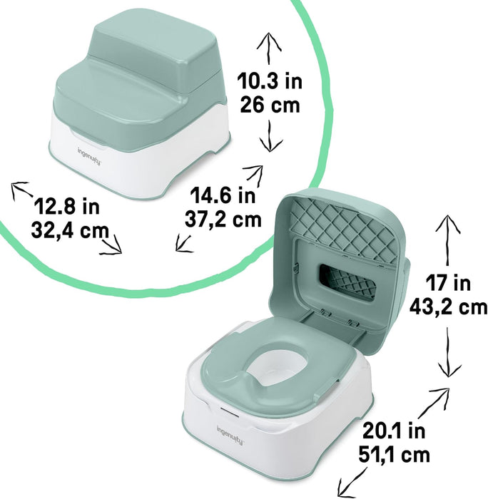 Vasino 3-IN-1 PREPARE TO POTTY, Diventa riduttore WC e sgabello!