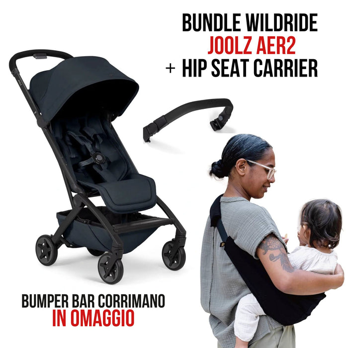 WILDRIDE Bundle Joolz AER2 Passeggino + Marsupio + Corrimano, Bagaglio a Mano, solo 6,5 kg!