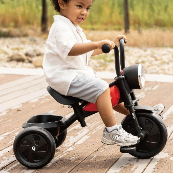 Qplay Triciclo Triduro | Triciclo Classico per bambini QPLAY Triduro a Motocicletta, Sella Regolabile, 12-48 Mesi, maniglie antiscivolo, stabile ed elegante, portata 25 kgi | Ideale da 1 a 4 anni