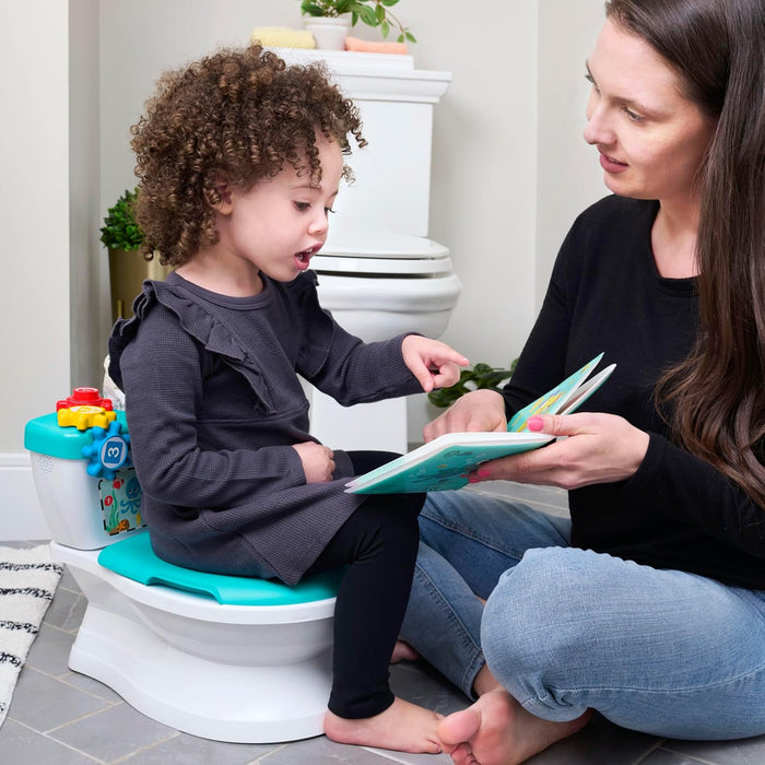 Baby Einstein Vasino Sonoro & Riduttore – WC Educativo con Suoni, Seduta Ergonomica e Contenitore Rimovibile