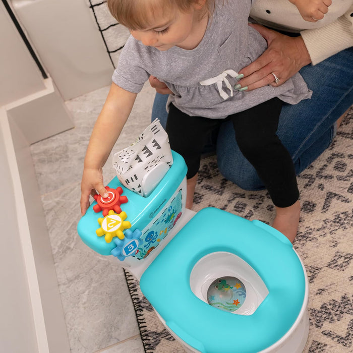 Baby Einstein Vasino Sonoro & Riduttore – WC Educativo con Suoni, Seduta Ergonomica e Contenitore Rimovibile