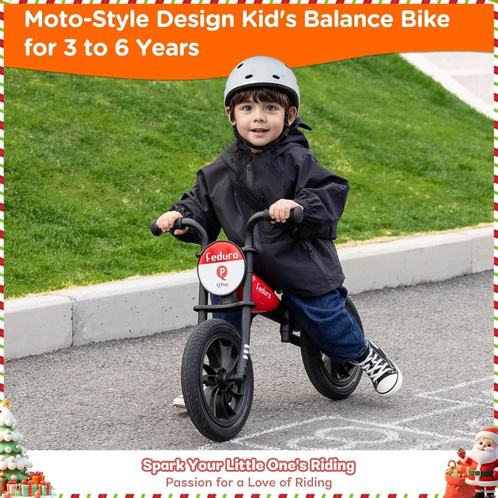 QPLAY Bici per bambini  dai 3 ai 6 anni, bici a spinta da 30,5 cm, senza pedale, con sedile regolabile, idea regalo giocattolo