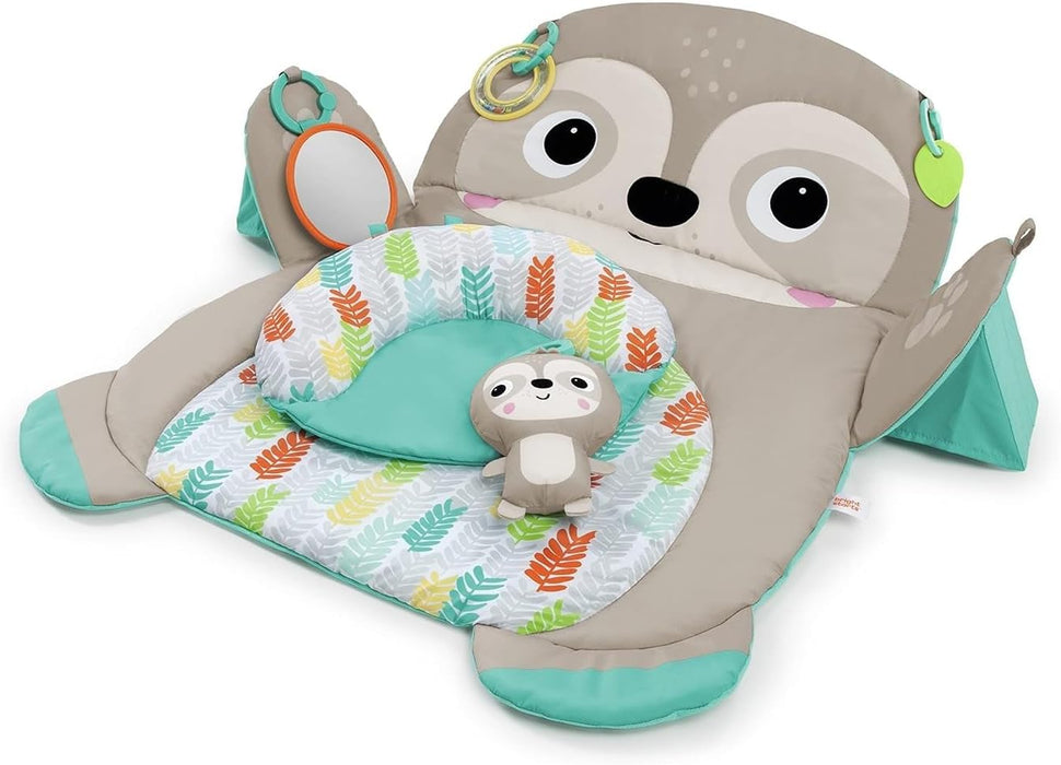 Tappeto Gioco TUMMY TIME BRADIPO palestrina con cuscino e giocattoli, per il primissimo sviluppo motorio