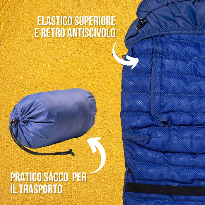 Sacco Invernale ECOLOGICO BEBE DUE Universale da Passeggino con Cerniere