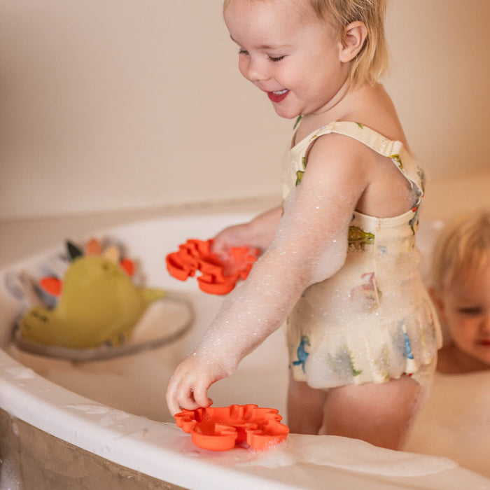 Set da Spiaggia in Silicone FILIBABBA con Secchiello, Paletta, Rastrello e Formine