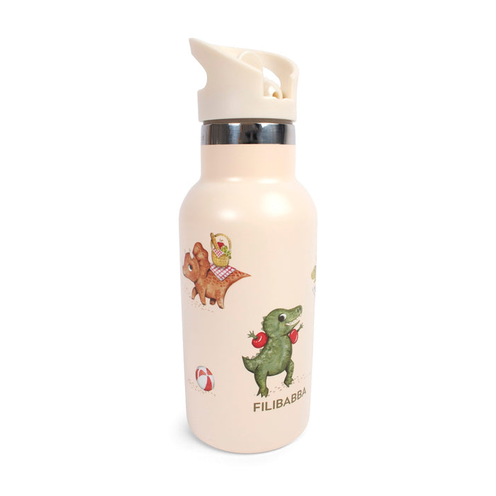Borraccia Termica FILIBABBA in Acciaio Inox doppio cappuccio e cannuccia 350 ml