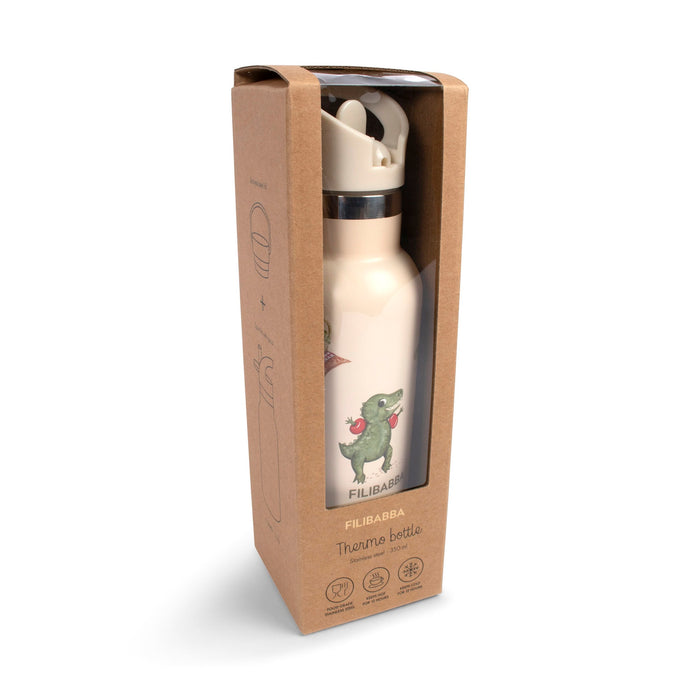 Borraccia Termica FILIBABBA in Acciaio Inox doppio cappuccio e cannuccia 350 ml