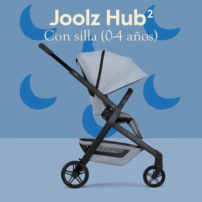 DUO Passeggino + Navicella da Città Joolz HUB2 Lunar Grey Compatto con Tracolla