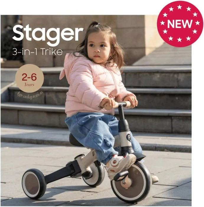 Qplay Triciclo Evolutivo Trike Stager | Bicicletta di equilibrio 2 in 1 con barra di spinta per neonati e bambini piccoli | Ideale da 1 a 4 anni