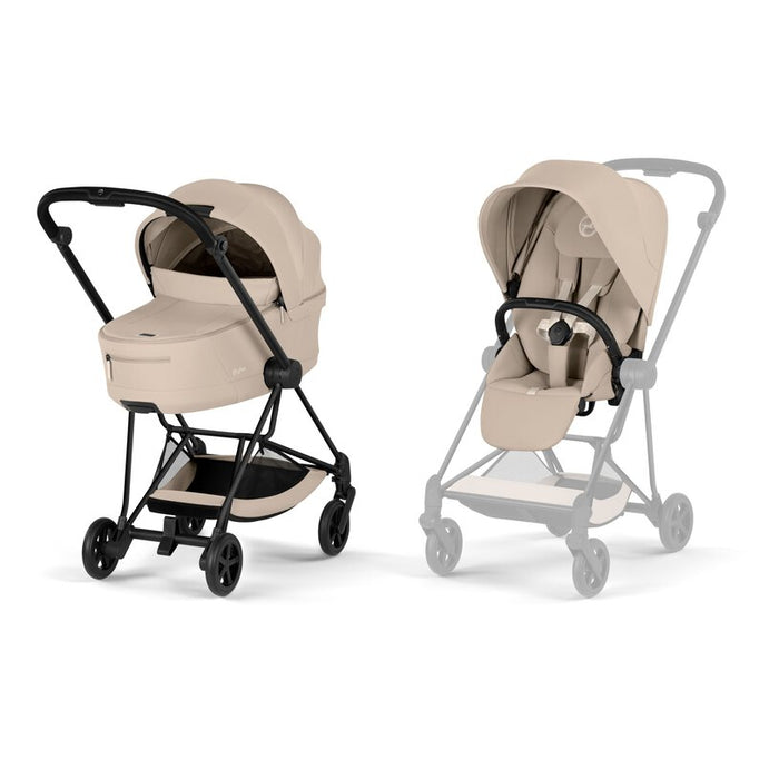 TRIO Passeggino Cybex MIOS + Navicella Pieghevole + Ovetto Reclinabile Cloud T Plus, Cittadino, Leggero e Compatto