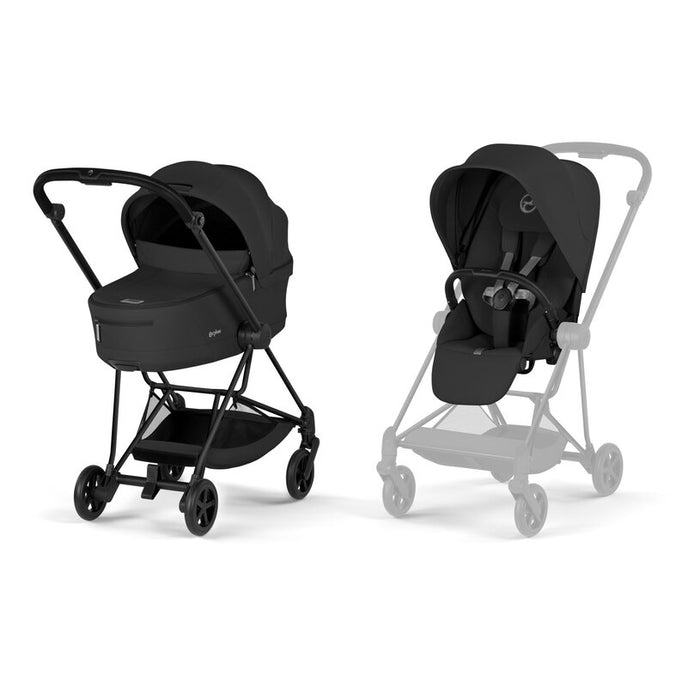 TRIO Passeggino Cybex MIOS + Navicella Pieghevole + Ovetto Reclinabile Cloud T Plus, Cittadino, Leggero e Compatto