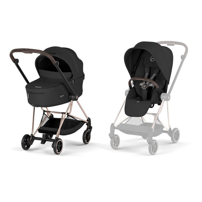 TRIO Passeggino Cybex MIOS + Navicella Pieghevole + Ovetto Reclinabile Cloud T Plus, Cittadino, Leggero e Compatto