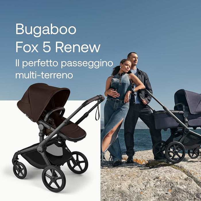 Trio FOX5 RENEW Passeggino & Navicella ALL TERRAIN Bugaboo Extra Cittadino + Ovetto Cloud T Plus Black Cybex