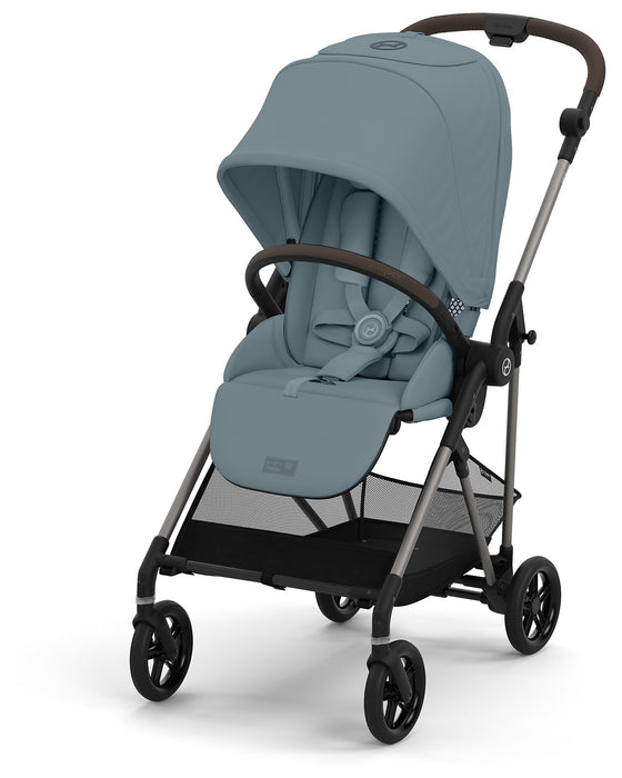 TRIO Passeggino + Navicella Cybex MELIO CARBON Stormy Blue + Cloud G Black  Plus + SNOGGA OMAGGIO