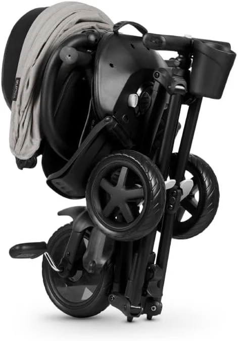 Triciclo Evolutivo QPLAY Nova Niello 6 in 1 Pieghevole, fronte strada e fronte mamma, reclinabile, adatto a bambini dai 10 ai 72 mesi, pieghevole, portata fino a 25 kg