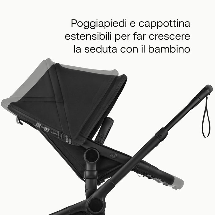 Trio FOX5 RENEW Passeggino & Navicella ALL TERRAIN Bugaboo Extra Cittadino + Ovetto Cloud T Plus Black Cybex