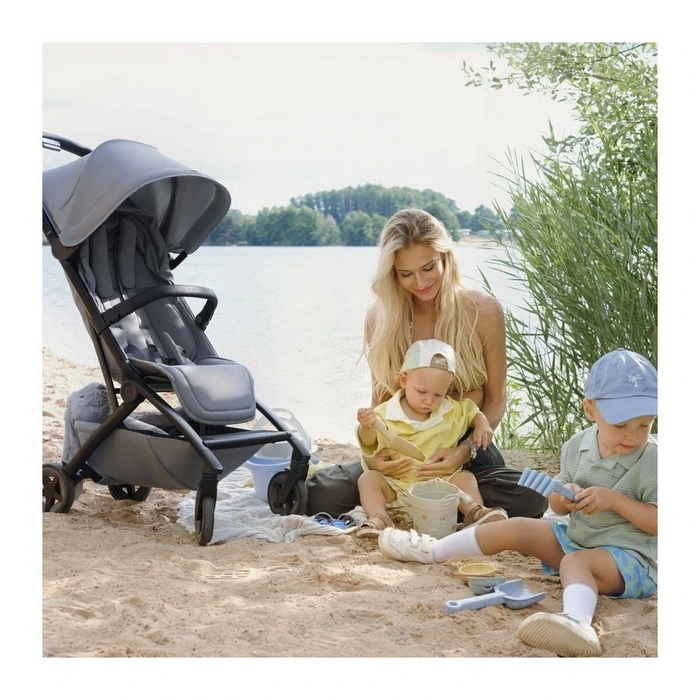 TRIO Joolz AER2 Passeggino + Navicella Pieghevole Pebble Grey | Leggero, Compatto, da Nascita a 22 kg