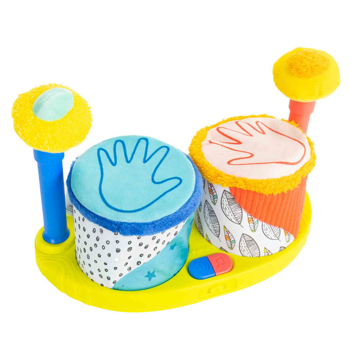 SET La mia Prima BATTERIA Lamaze SQUEEZE DRUM con Melodie e Suoni