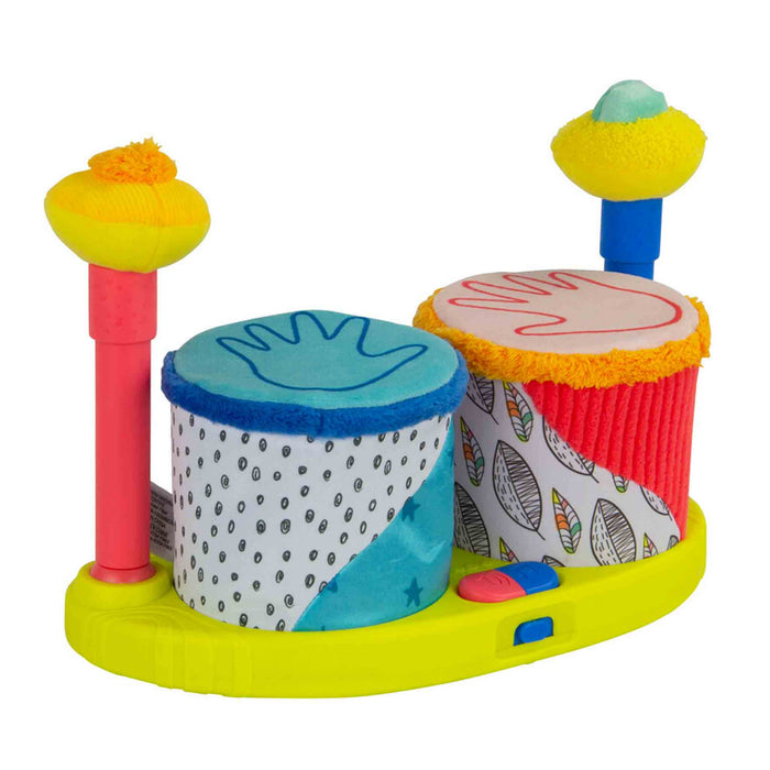 SET La mia Prima BATTERIA Lamaze SQUEEZE DRUM con Melodie e Suoni