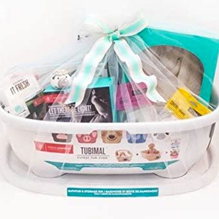 REGALATO !S! Vaschetta 2-in-1 TUBIMAL per il Bagnetto con Riduttore Neonato e coperchio per contenere i giochi