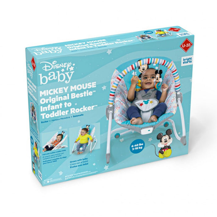 Sdraietta DISNEY ROCKER fino ai 18 kg reclinabile con Vibrazioni e Arco Giochi