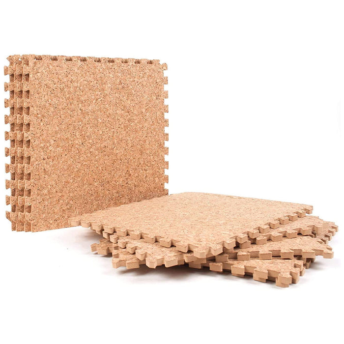 Tappetone Ecologico e Naturale PUZZLE in SUGHERO, 9 pz