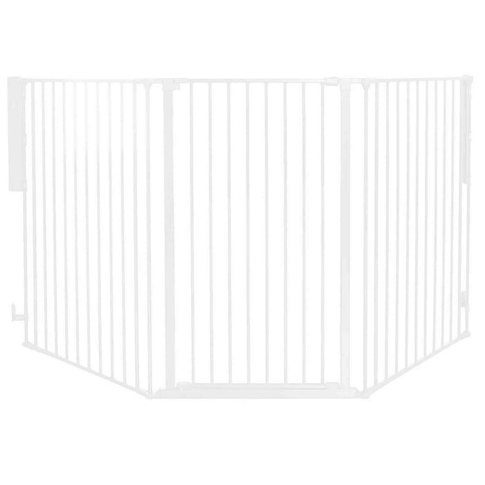 Recinzione per animali domestici con 6 pannelli, Box per animali domestici 366x80cm Bianco Recinzione per animali domestici con 6 pannelli, Box per animali domestici 366x80cm Bianco
