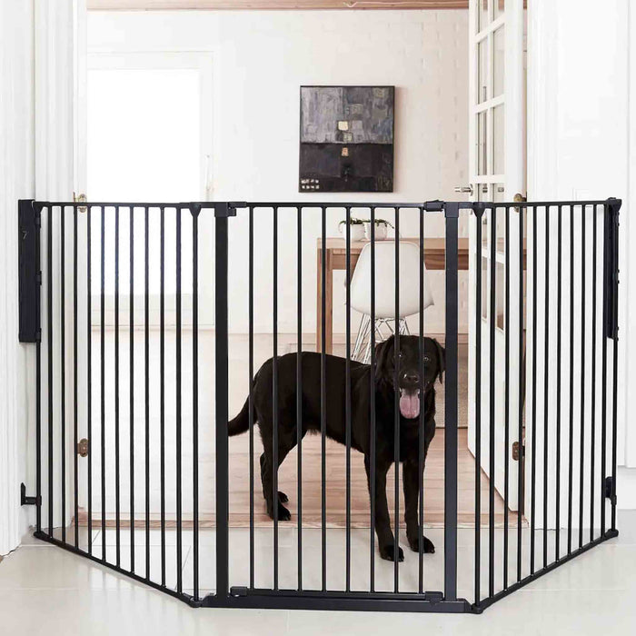 Barriera di Protezione Extra Alta per Animali Domestici PET FLEX L fino a 223 cm - Fissaggio a Muro