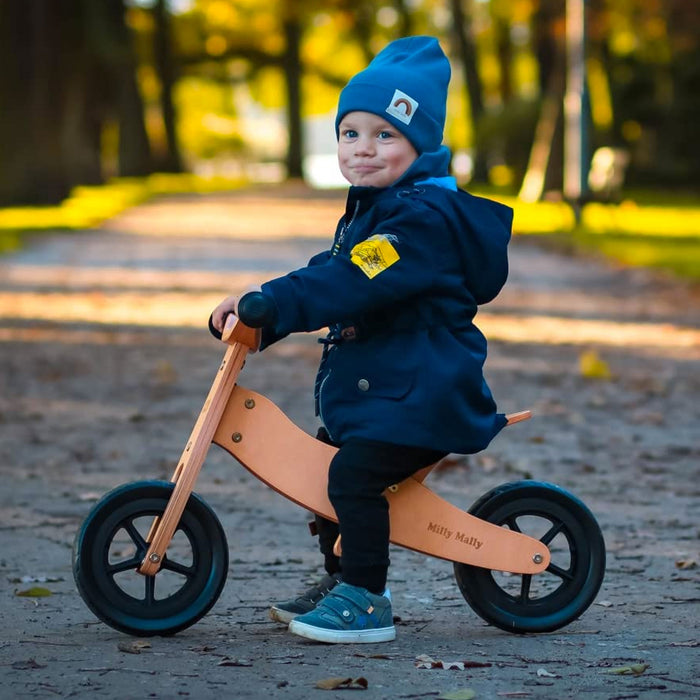 TRICICLO & BICI Senza Ruote 2-in-1 Cavalcabile in Legno per l'Equilibrio