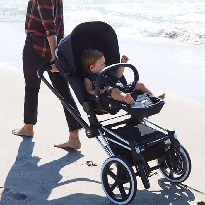 TRIO Passeggino Cybex  PRIAM + Navicella + Ovetto Reclinabile Cloud T Plus, Extra Cittadino per tutti i terreni