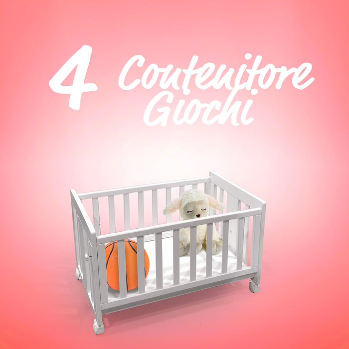 Culla Convertibile ALBA 5 in 1 Next-to-Me MIKY Double Face Star Grey/White