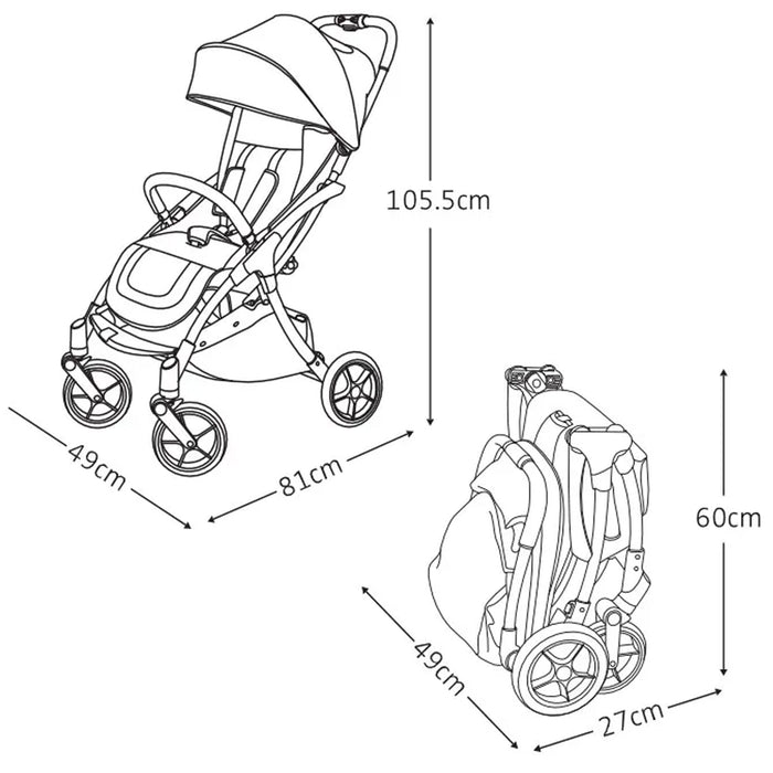 Passeggino Leggero CITY RANGER Avova, chiusura automatica