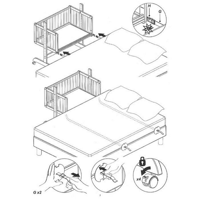 Culla & Lettino in Legno Q.LETTO 60x120 cm 2-in-1 con Materasso e Tess —  mikyvicenza