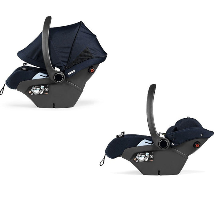 TRIO LOUNGE + Base Isofix VIVACE Peg Perego LIQUORICE - Leggero e Compatto, Ovetto Reclinabile