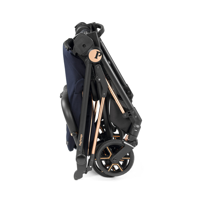 TRIO LOUNGE + Base Isofix VIVACE Peg Perego LIQUORICE - Leggero e Compatto, Ovetto Reclinabile