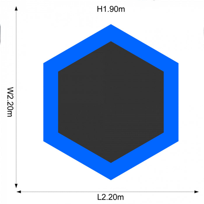 Trampolino Elastico diametro 220 cm con Protezioni 36m+